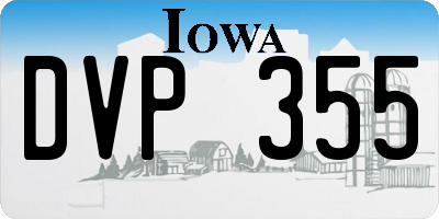IA license plate DVP355