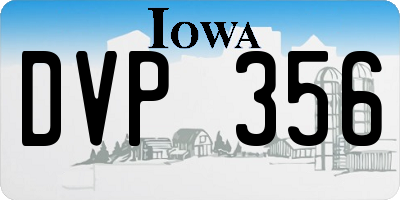 IA license plate DVP356