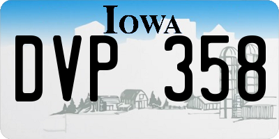 IA license plate DVP358