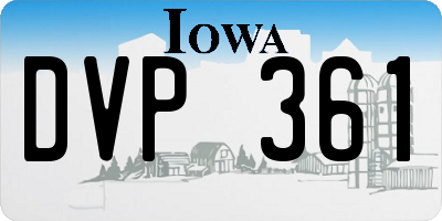 IA license plate DVP361