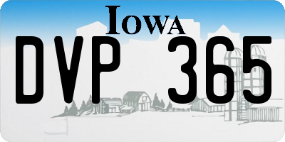 IA license plate DVP365