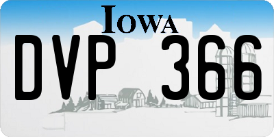 IA license plate DVP366