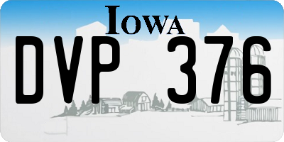 IA license plate DVP376