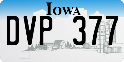 IA license plate DVP377