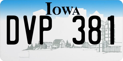 IA license plate DVP381