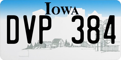 IA license plate DVP384