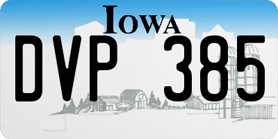 IA license plate DVP385