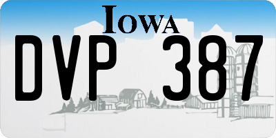 IA license plate DVP387