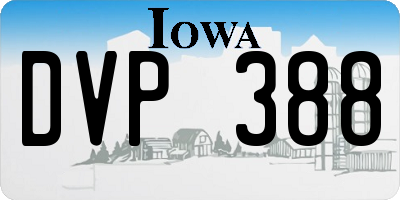 IA license plate DVP388
