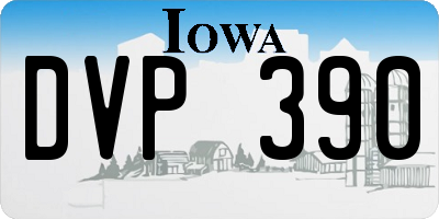 IA license plate DVP390