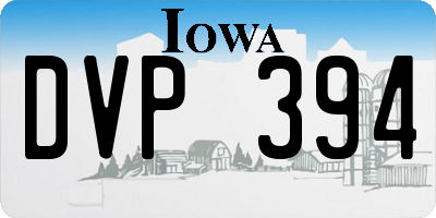 IA license plate DVP394