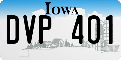 IA license plate DVP401