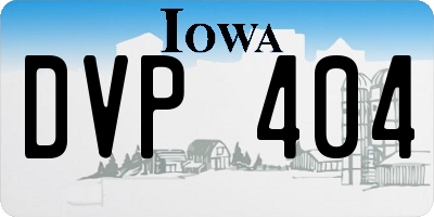 IA license plate DVP404
