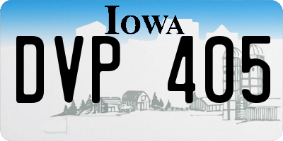 IA license plate DVP405