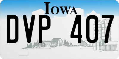 IA license plate DVP407