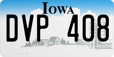 IA license plate DVP408