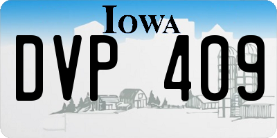 IA license plate DVP409