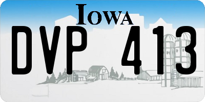 IA license plate DVP413