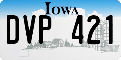 IA license plate DVP421