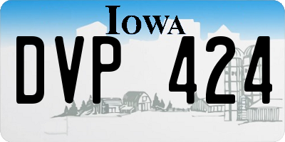 IA license plate DVP424