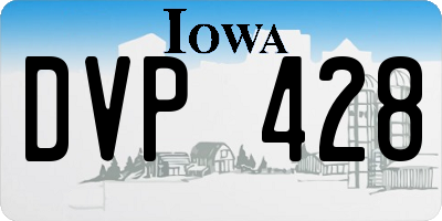 IA license plate DVP428