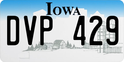 IA license plate DVP429