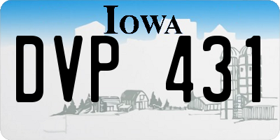 IA license plate DVP431
