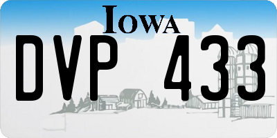 IA license plate DVP433