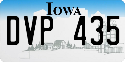 IA license plate DVP435