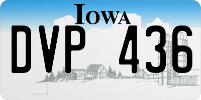 IA license plate DVP436