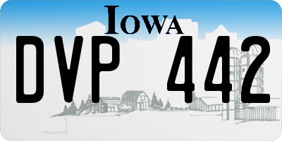 IA license plate DVP442