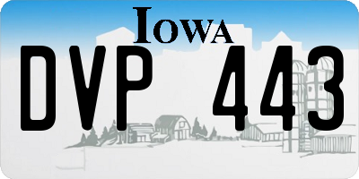 IA license plate DVP443