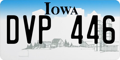 IA license plate DVP446