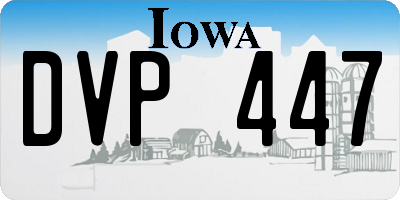 IA license plate DVP447