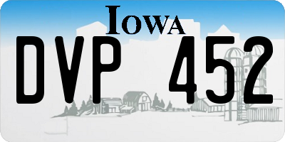 IA license plate DVP452