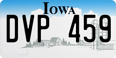 IA license plate DVP459