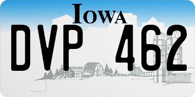 IA license plate DVP462