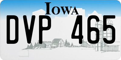 IA license plate DVP465