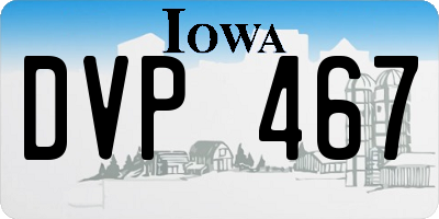 IA license plate DVP467
