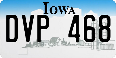 IA license plate DVP468