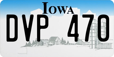 IA license plate DVP470