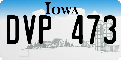 IA license plate DVP473