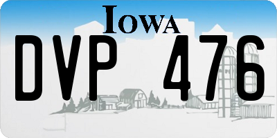 IA license plate DVP476