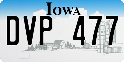 IA license plate DVP477