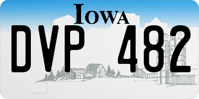 IA license plate DVP482