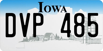 IA license plate DVP485
