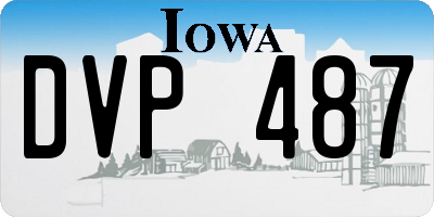 IA license plate DVP487