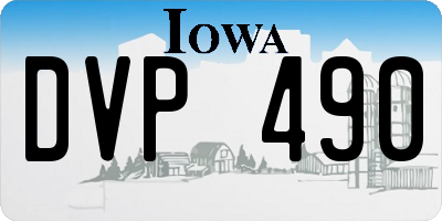 IA license plate DVP490