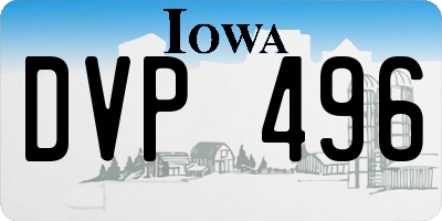 IA license plate DVP496