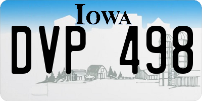 IA license plate DVP498